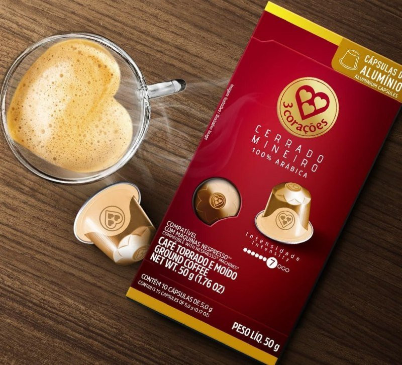 Cápsulas Café Cerrado Mineiro 3 Corações 10 unidades