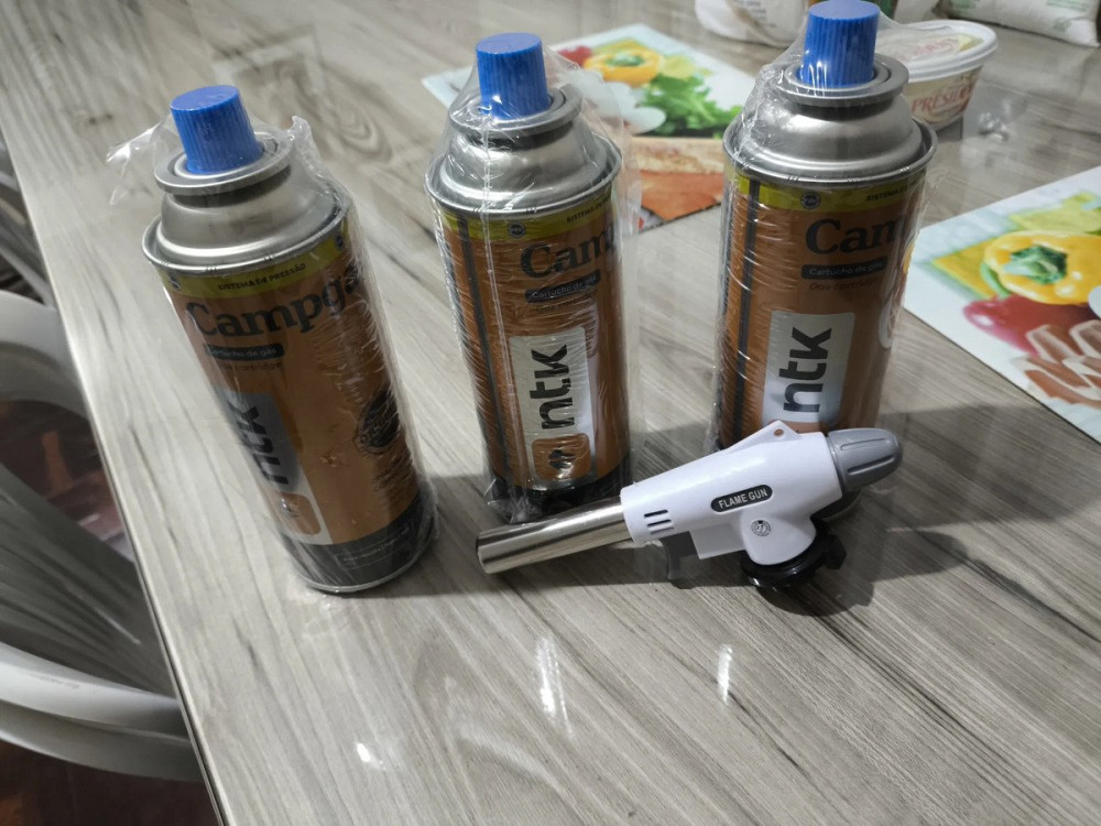 Kit Maçarico Acendimento Automático c/ 3 Refis