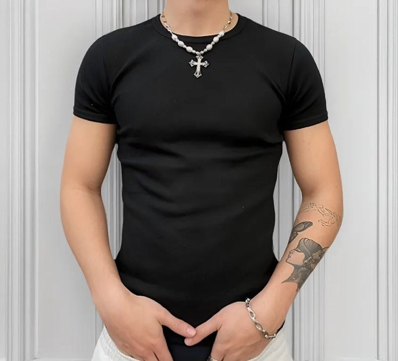 Camiseta Americana Canelada Ribana Algodão