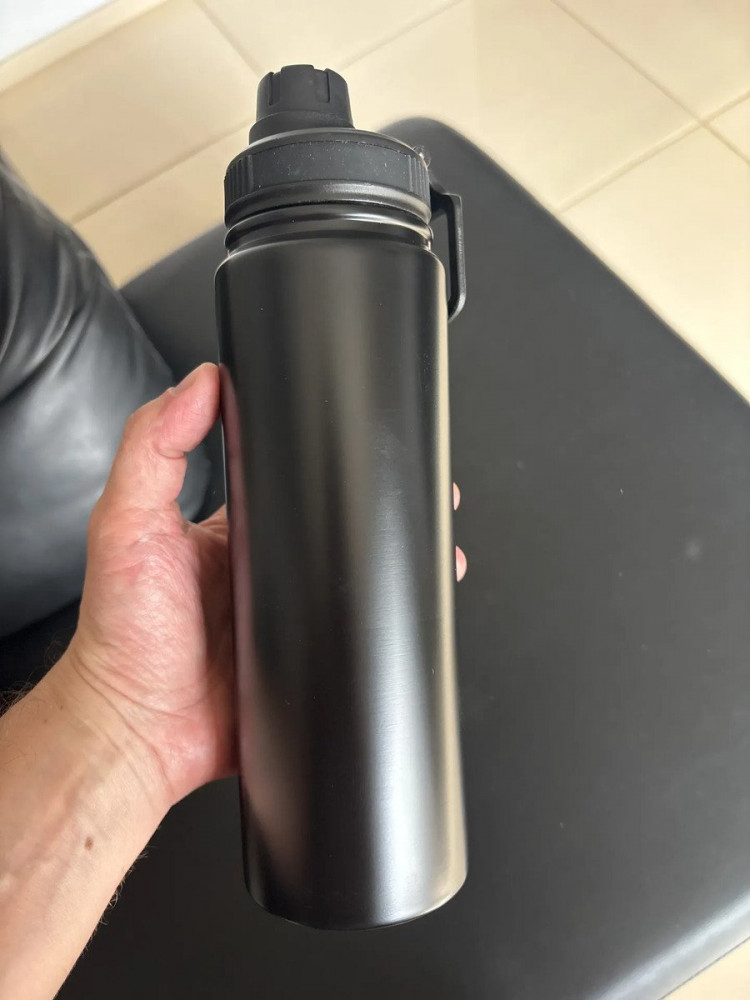 Garrafa Térmica de Água Inox 800ml Preta