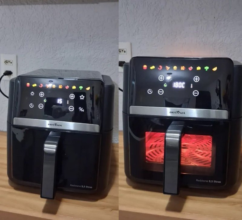 Air Fryer Britânia 9,5l Painel Digital 1800w