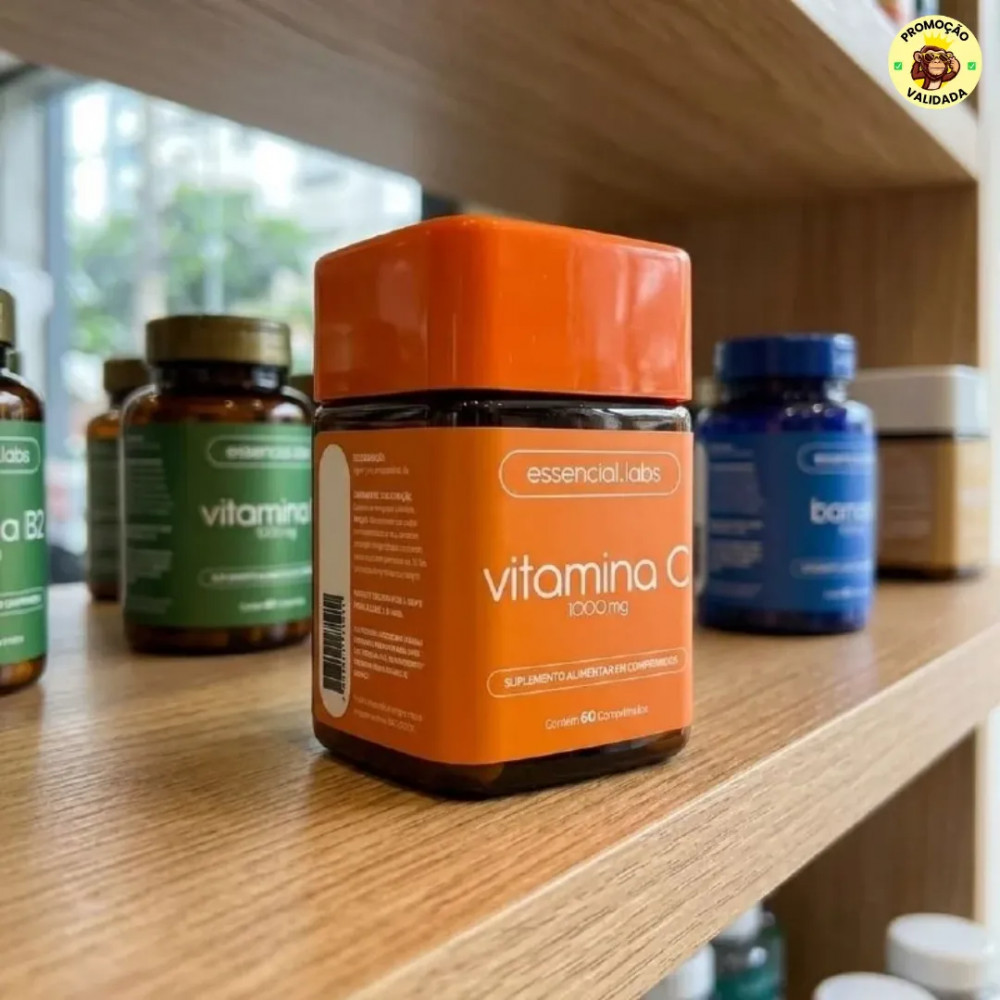Vitamina C 1000mg Alta Absorcao e Concentracao 60 Doses