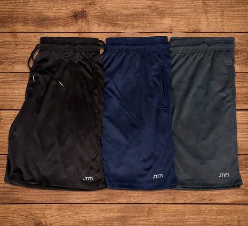 Kit 3 Short Futebol Bermuda