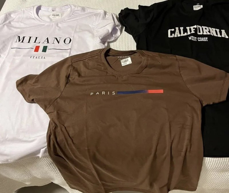 Kit 3 Camisetas Algodão Premium