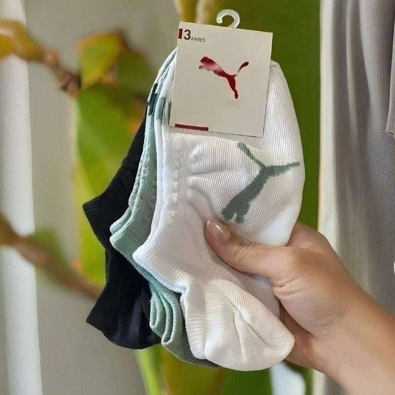 🧦 Kit com 9 Pares de Meias Puma Sapatilha Soquete Invisível