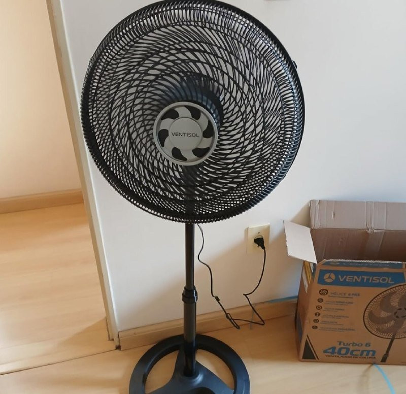 Ventilador de Coluna Turbo 6 Pás 50cm cor Preto - 220v