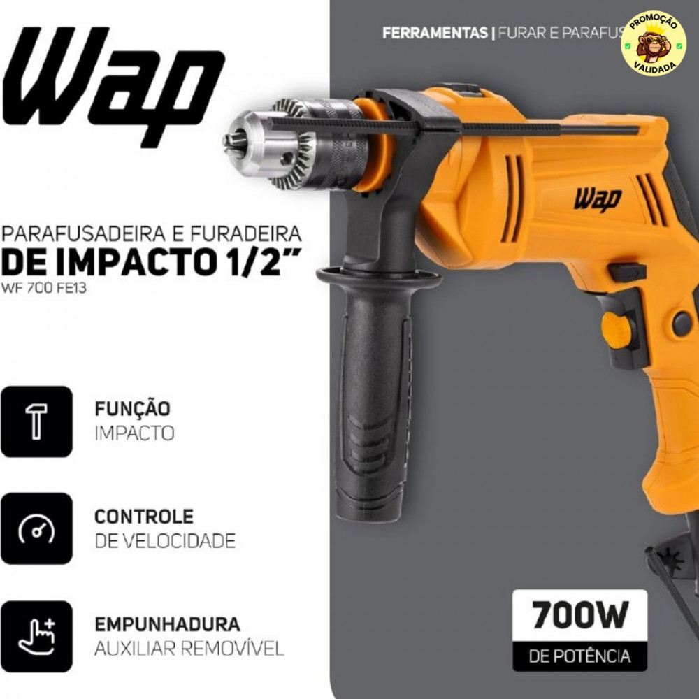 WAP Parafusadeira e Furadeira Impacto 1/2