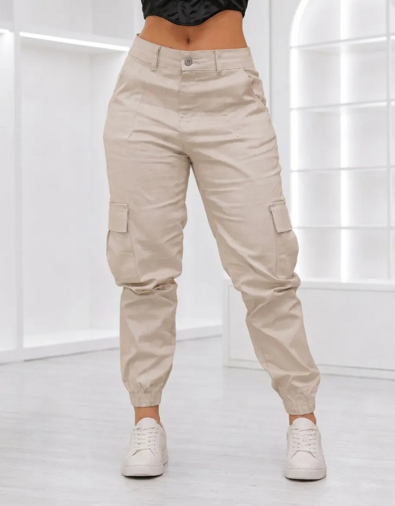 Calça Cargo Jogger Jeans Feminina Premium
