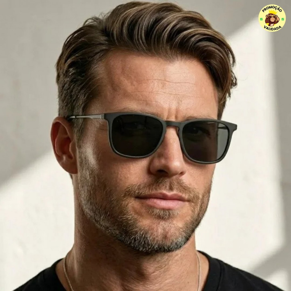 Ray-Ban Óculos de Sol Quadrado Preto Fosco Unissex UV400