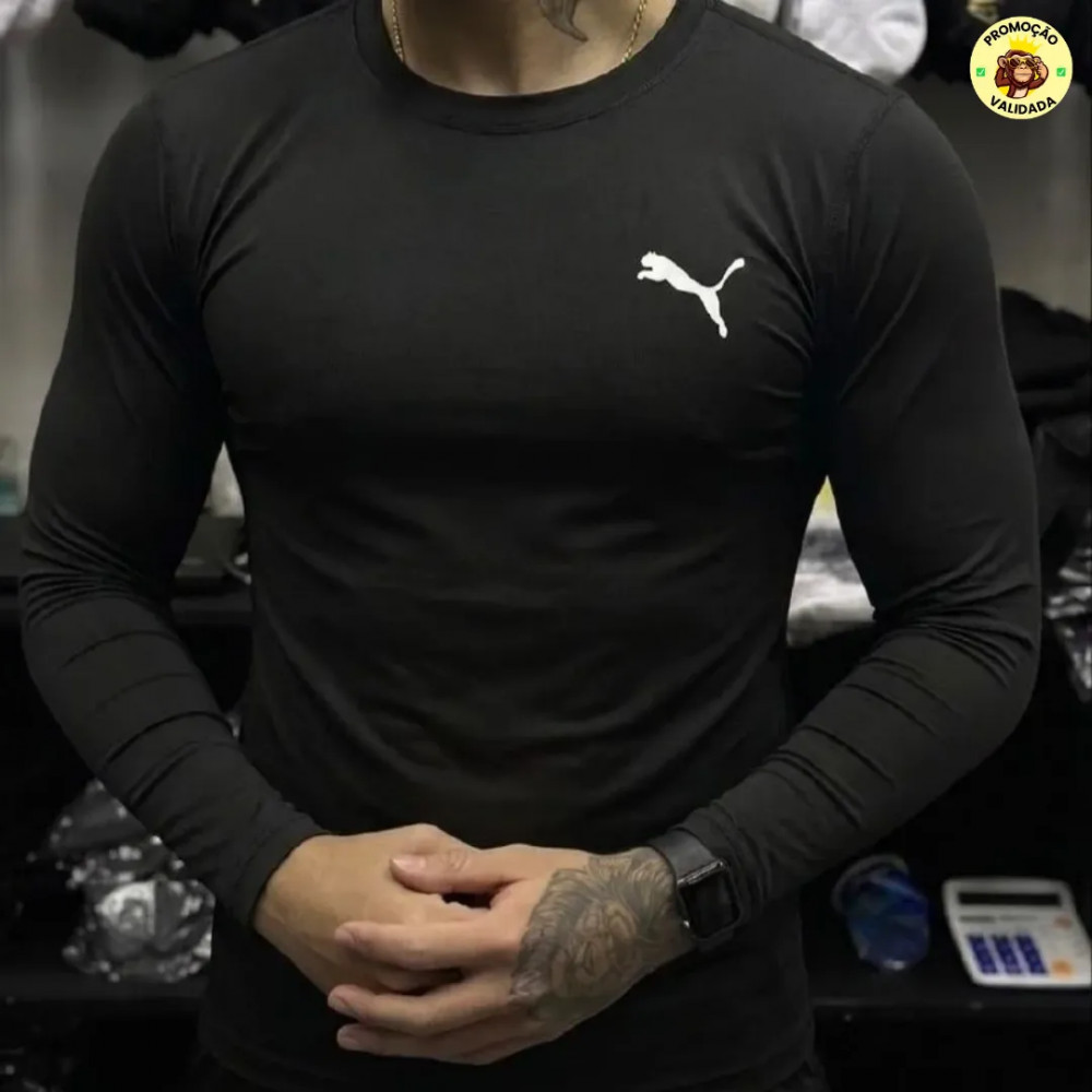 Camiseta Termica Puma Manga Longa Protecao UV 50