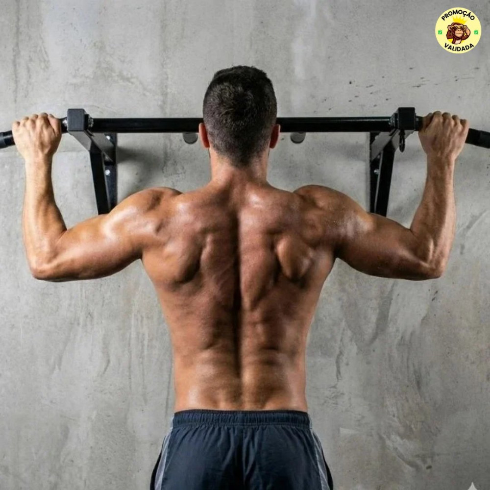 Barra Fixa Parede Chin/pull-up Tríceps Paralela Cor Vermelho
