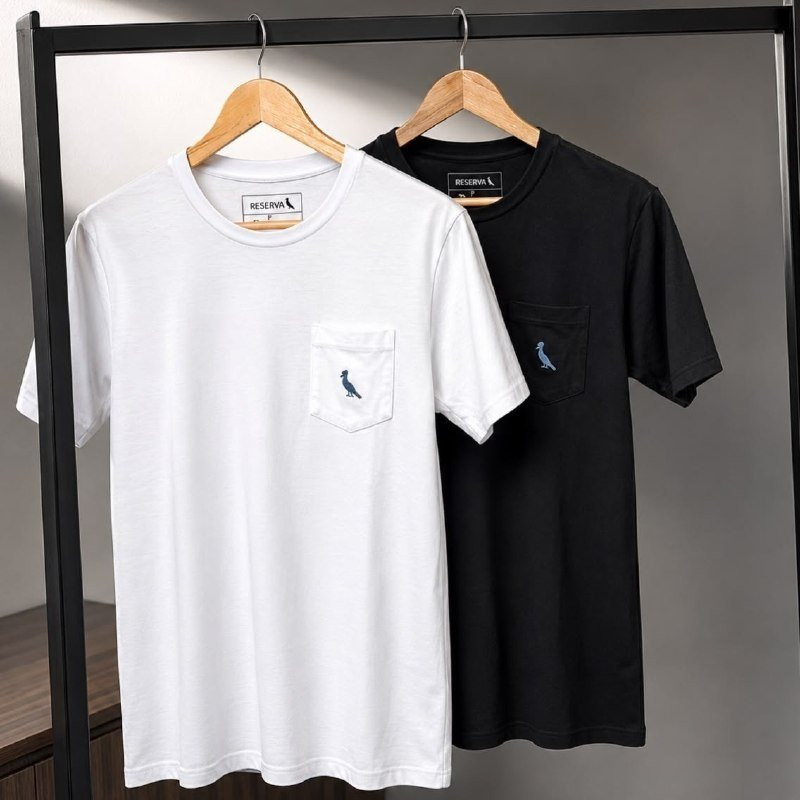 Kit com 2 Camisetas Bolso Pica-pau Xadrez Reserva