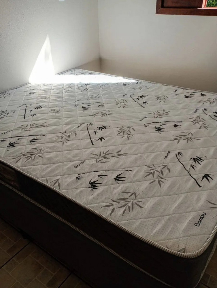 Cama Box Casal Colchão D33 One Face Suede
