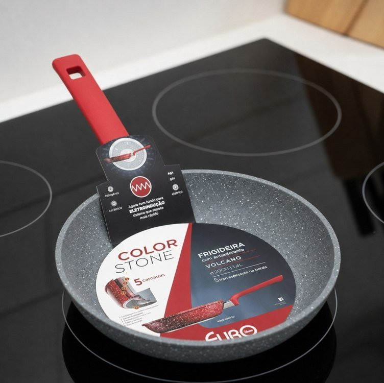 Frigideira de Alumínio com Antiaderente 2cm Euro Home