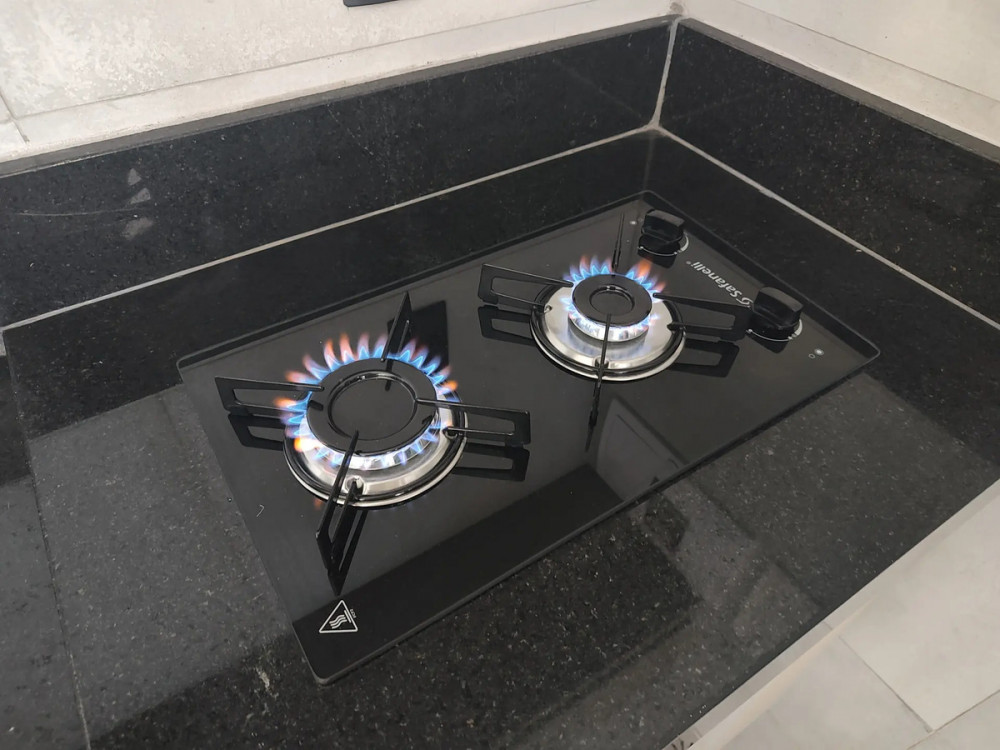 Cooktop Safanelli Vidro Preto 2 Bocas GLP