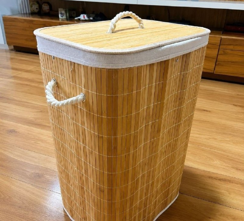 Cesto De Roupas De Bambu 70L Yikasa