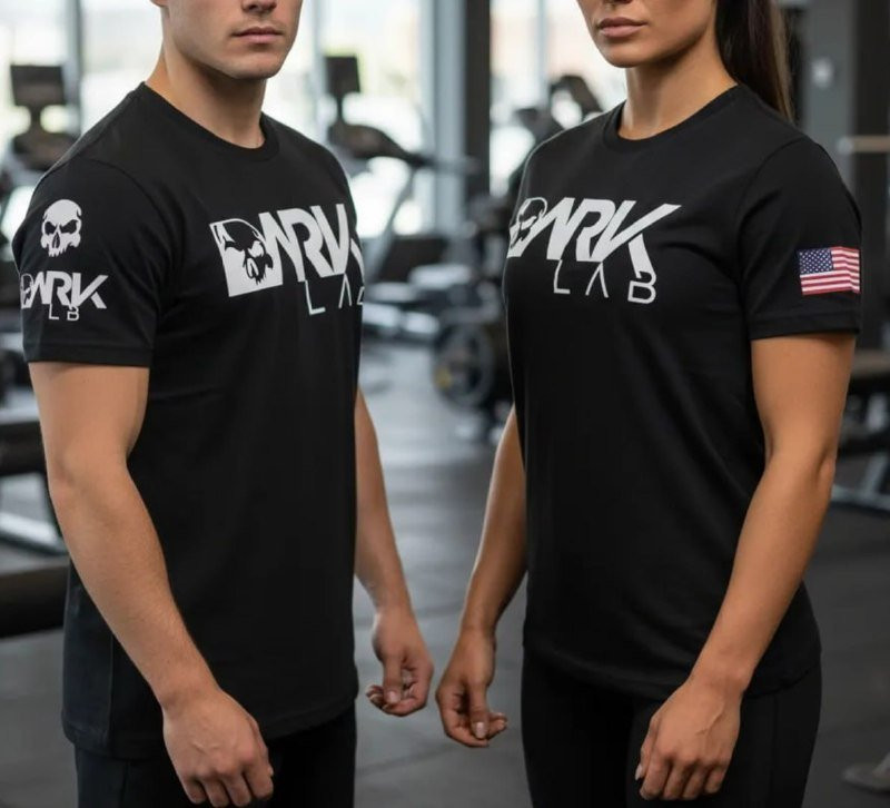 Camiseta Dry-fit Preta Caveira Dark Lab