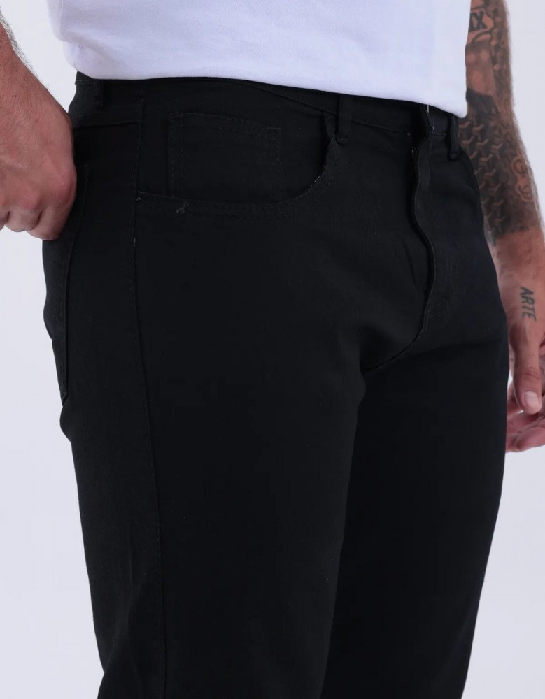 Calça Skinny Preta Masculina Jeans com Elastano