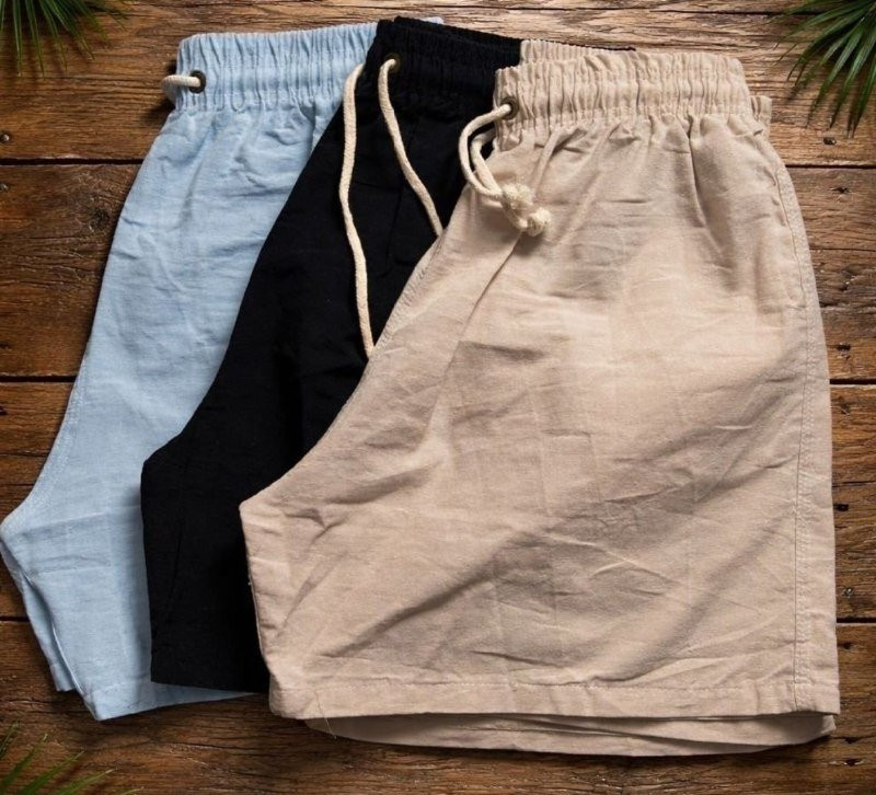 Kit 3 Shorts Linho