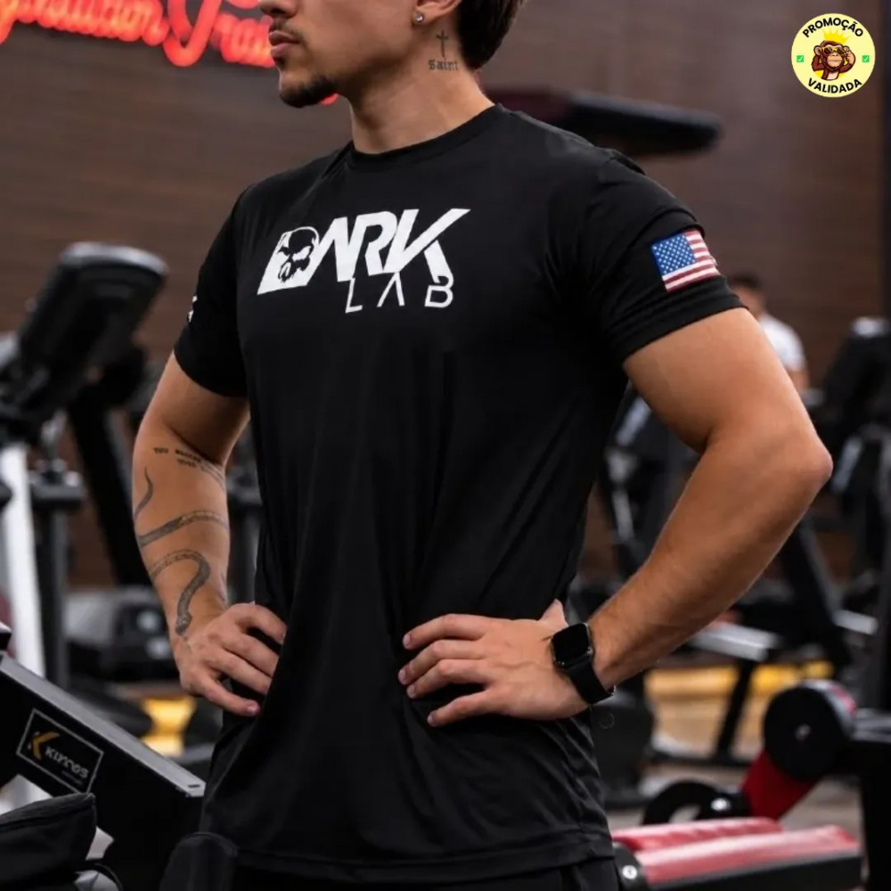 Camiseta Dry-Fit Caveira Dark Lab