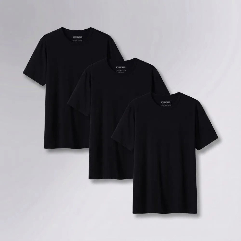 Kit 3 Camisetas Light T-shirt Insider Preto M