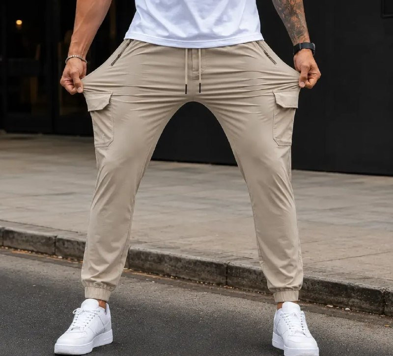 Calça Cargo Slim Com Elastano Esportiva - Opções de Cores