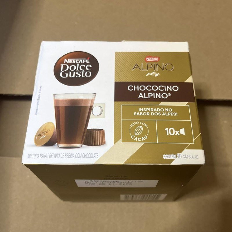 CAFÉZINHO DE CHOCOLATE CHIQUE Dolce Gusto Nescafé Café Em Cápsula Alpino Tradicional 10 Unidades