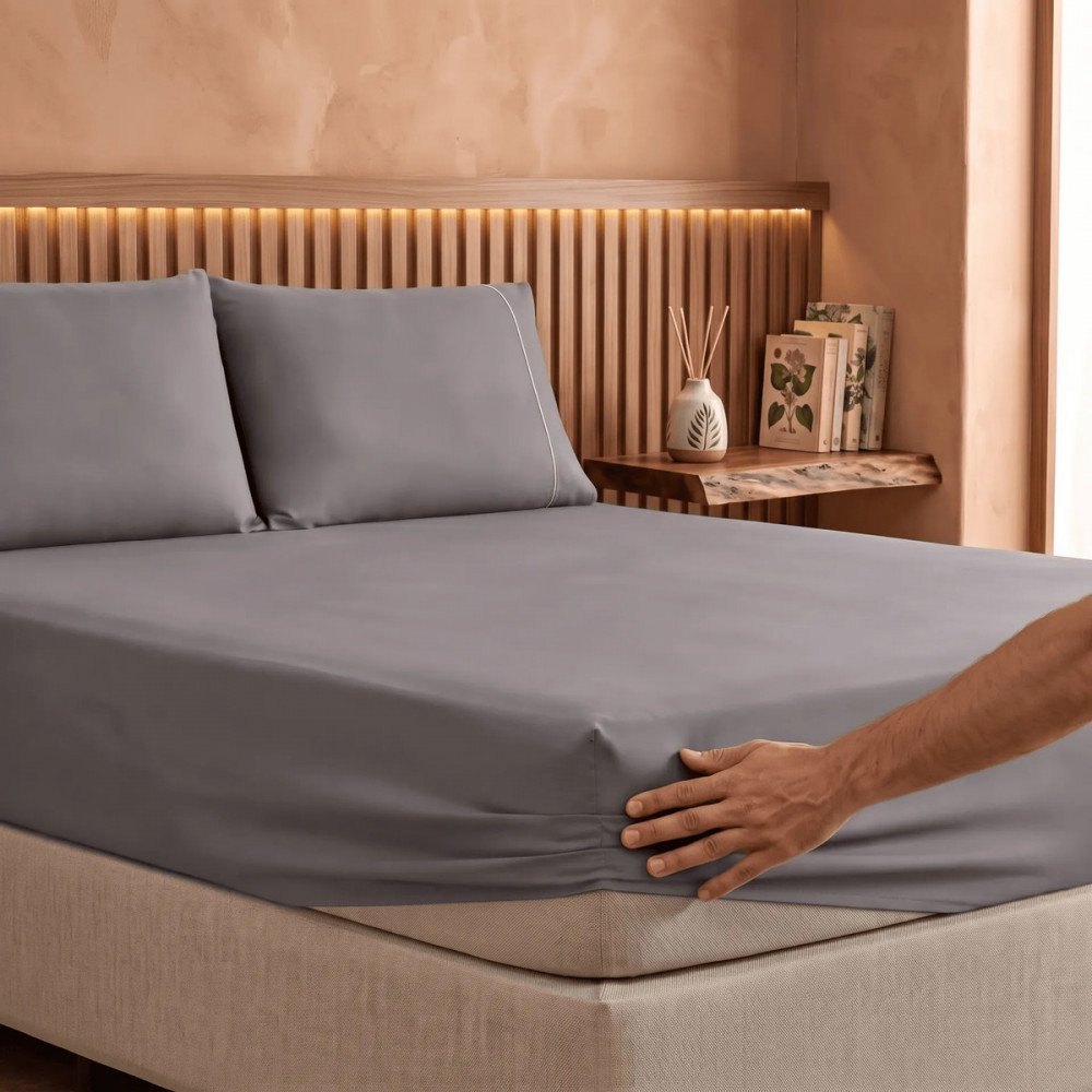 Jogo de Lençol 400 Fios Cama Queen 3 Peças