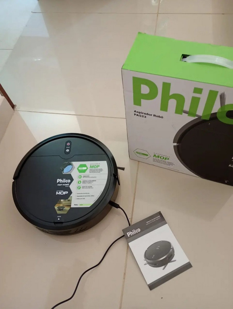 Aspirador robô Philco 3em1 Mop Preto