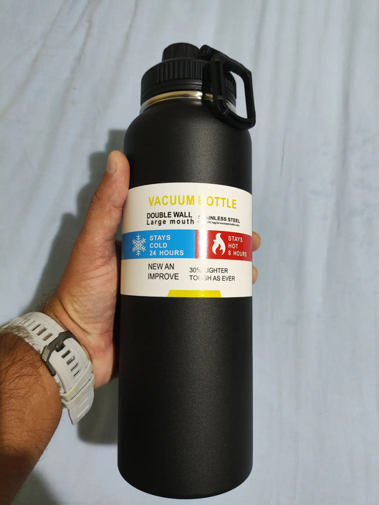 Garrafa Térmica Isolada A Vácuo 1200ml Preto