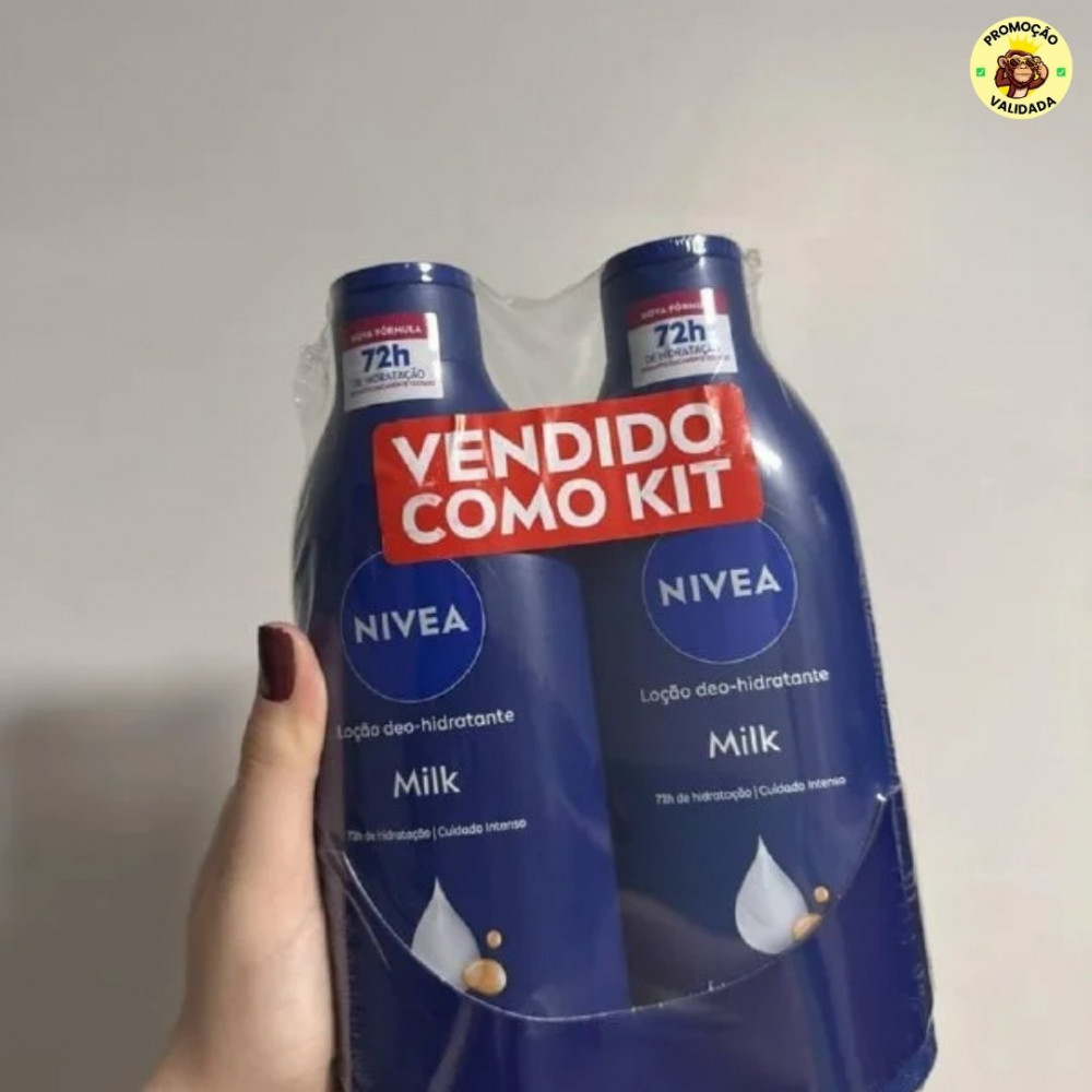 NIVEA Kit Loção Hidratante Milk Pele Seca a Extrasseca 400ml