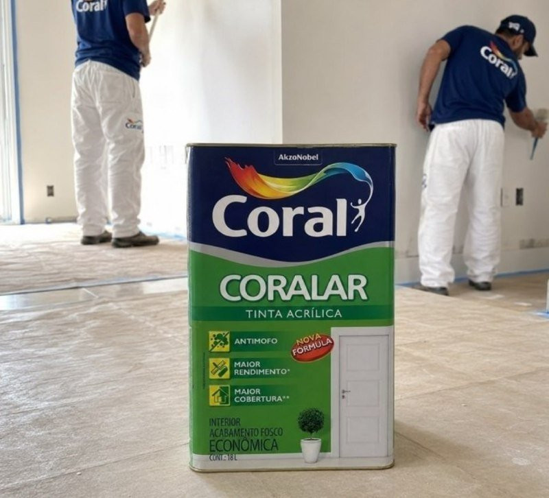 Látex Acrílica Tinta Coral Anti Mofo 18L Coralar Branco Fosco