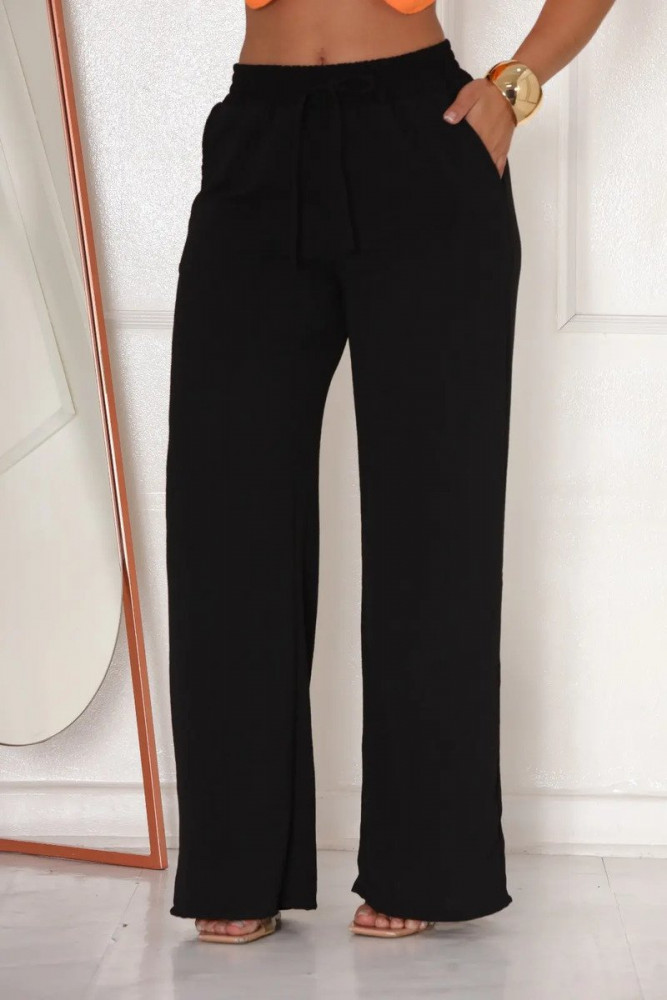 Calça Pantalona Wide Leg Gestante Elastico cintura