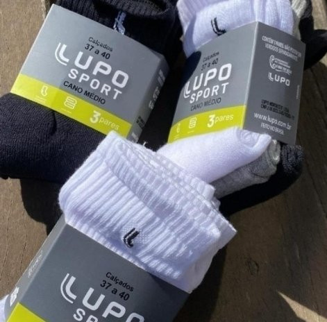 Kit 10 Pares Meia Lupo Original Masculina