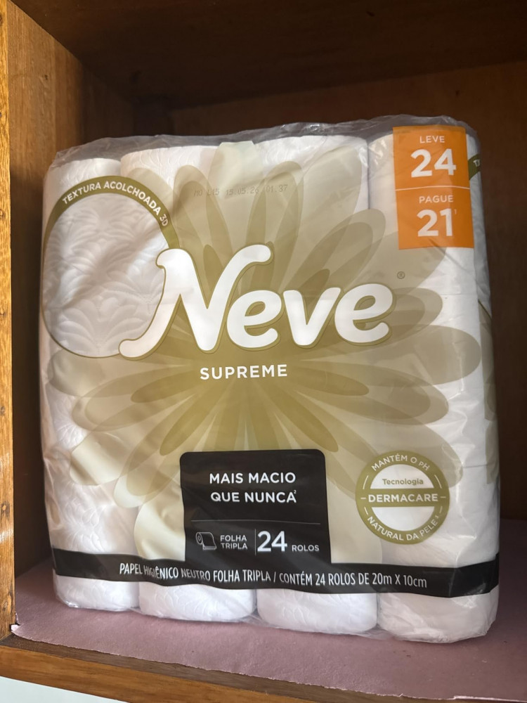 Neve Papel Higiênico Supreme Folha Tripla 20m
