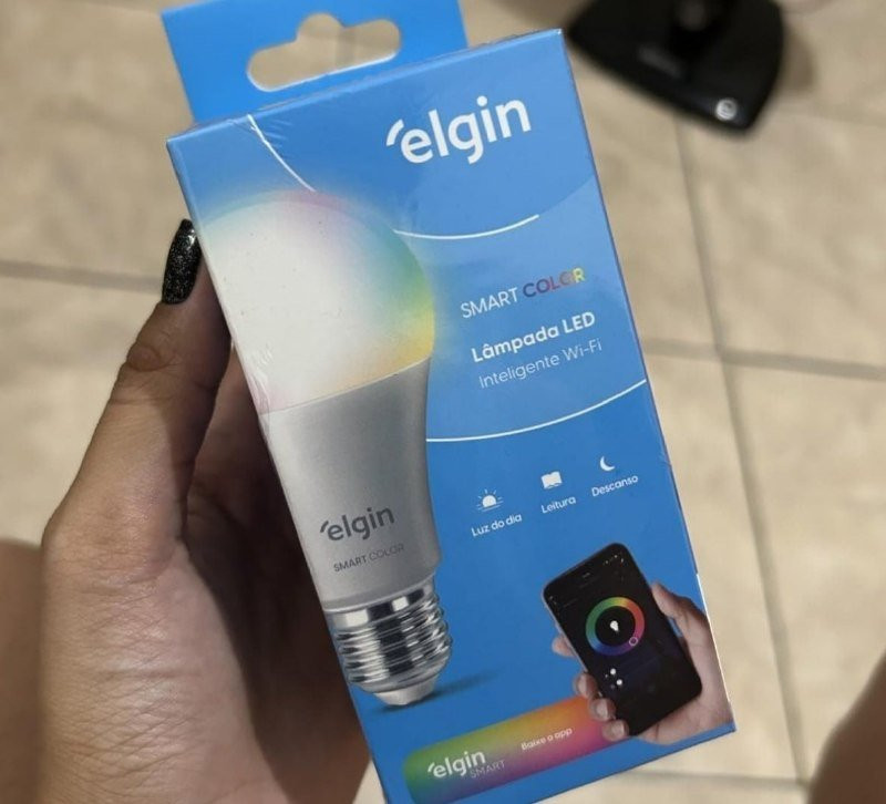 Lâmpada Inteligente Smart Color 10W Elgin RGB WiFi