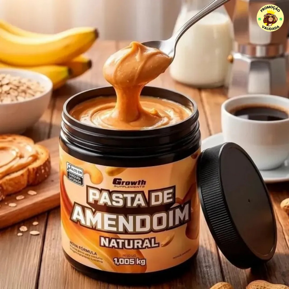Pasta De Amendoim Integral Torrado 1kg Growth Supplements Natural