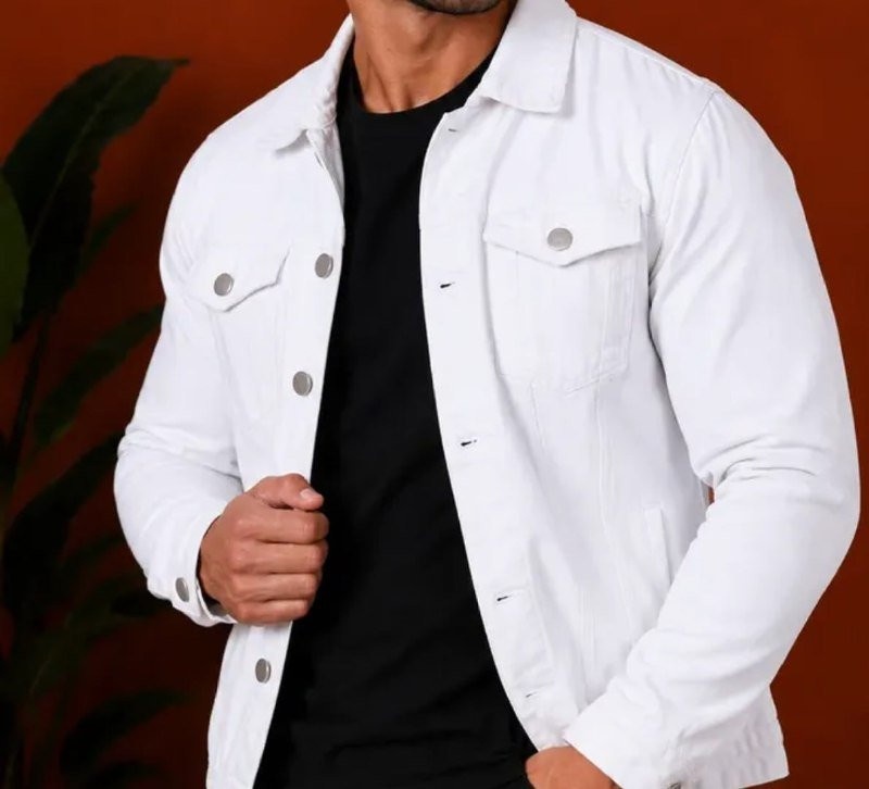 Jaqueta Sarja Jeans Slim