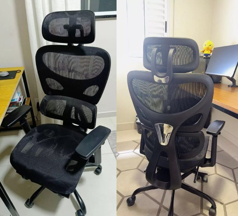 Cadeira Escritorio Ergonômica c/ Apoio Lombar e Pernas - Yesop