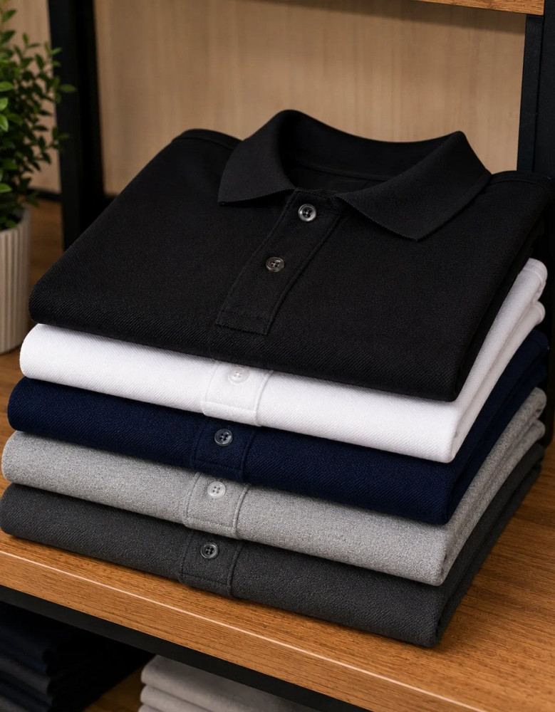 Kit 5 Camisas Gola Polo Masculina Slim Atacado