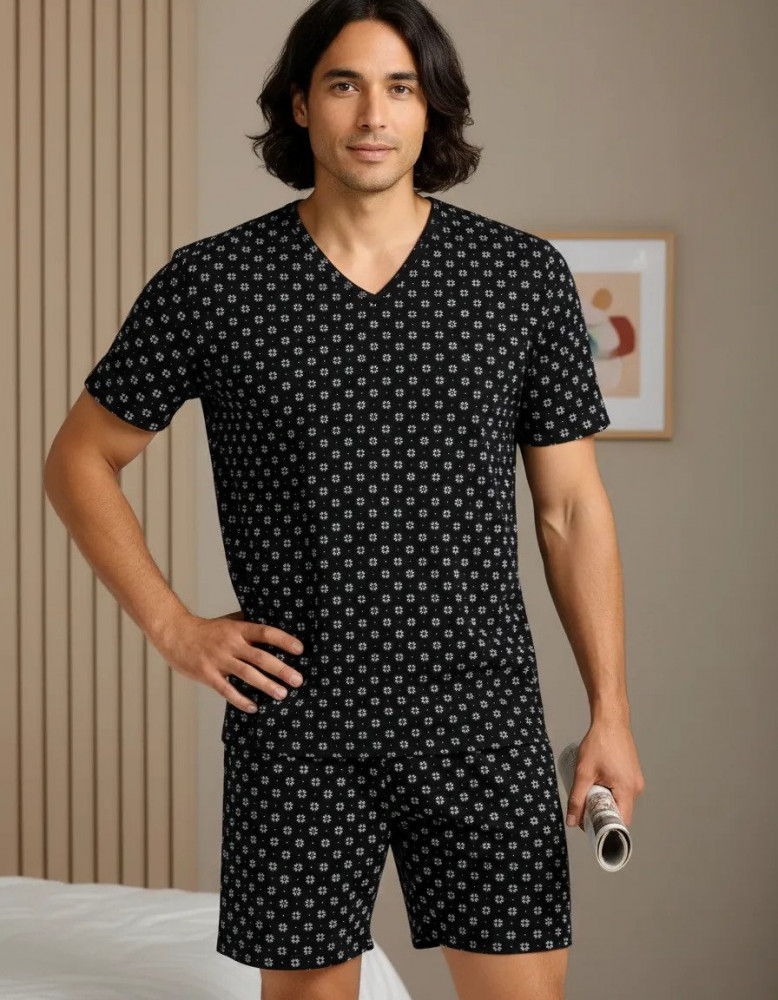 Pijama Adulto Curto Masculino Verão Confortável
