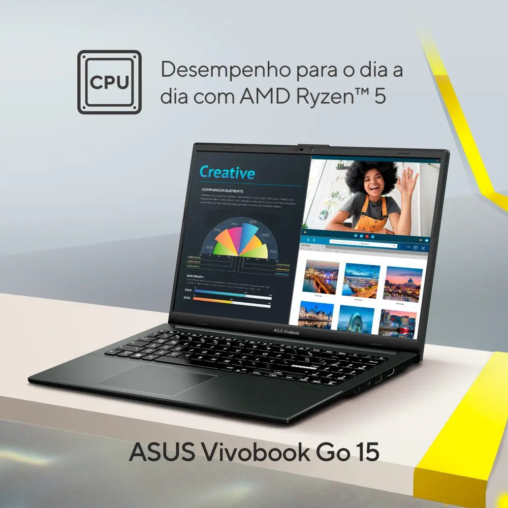 Notebook ASUS Vivobook Go 15 Ryzen 5 7520U