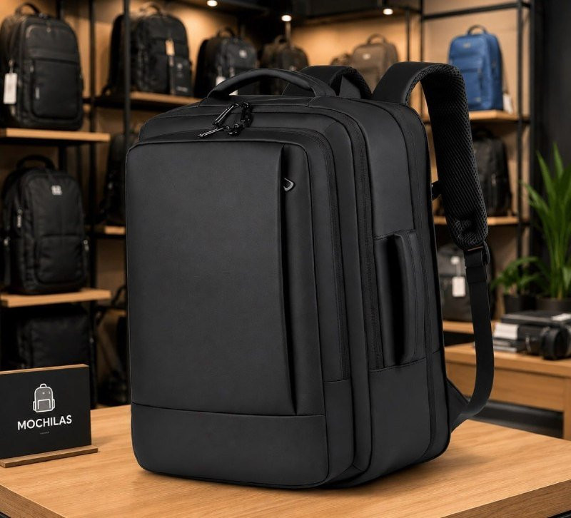 Mochila jiesipote À Prova D'água-Cor Preto