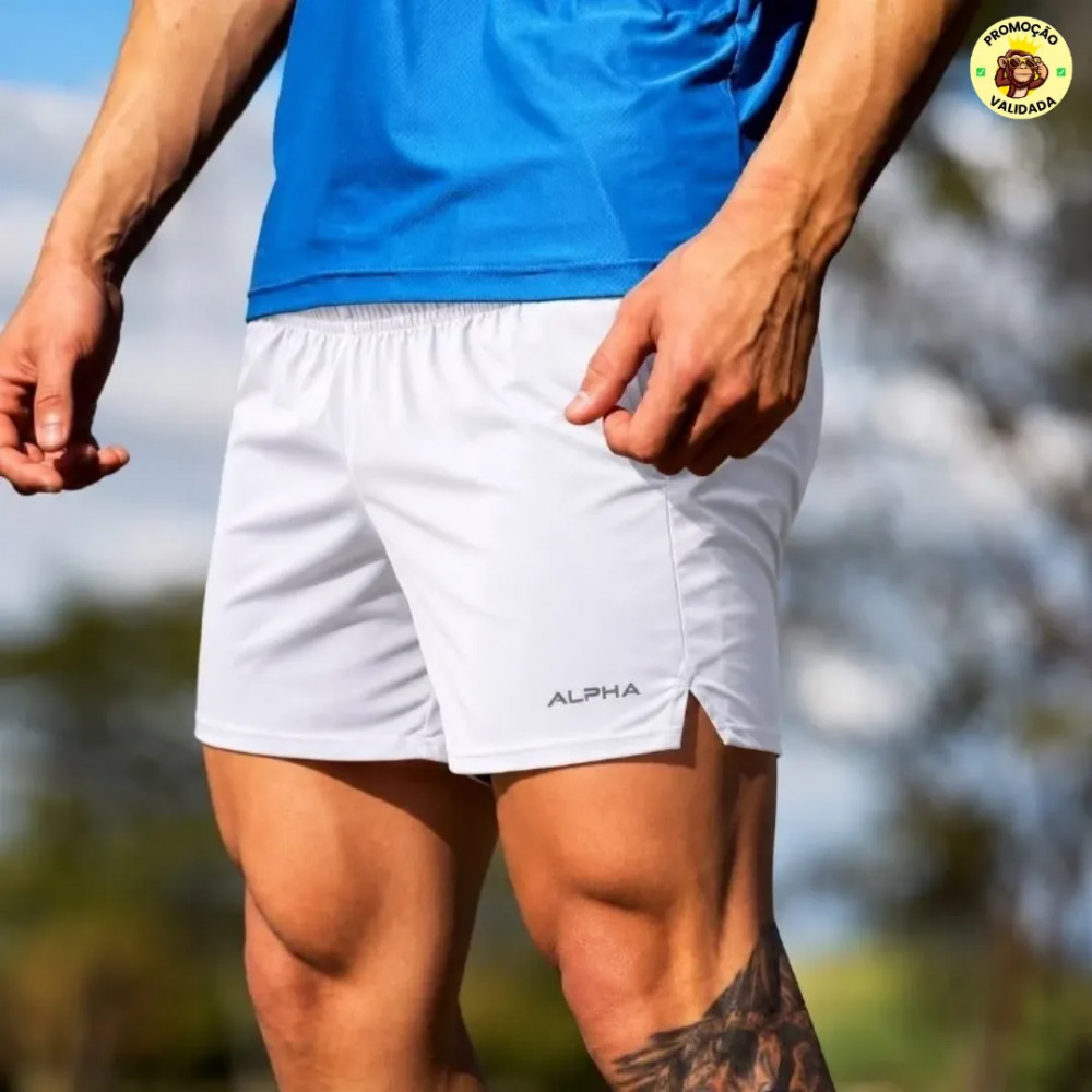 🩳 ALPHA PRO TREINO Kit com 3 Shorts De Corrida Dry Alpha
