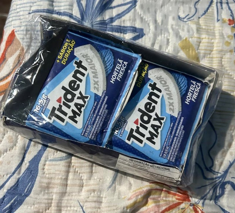 🌱 Chiclete Trident Max Hortelã Fresca Sem Açúcar - Caixa com 14 unidades