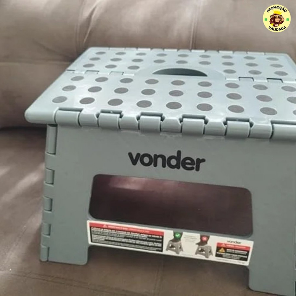 Banqueta Plástica Dobrável Vonder