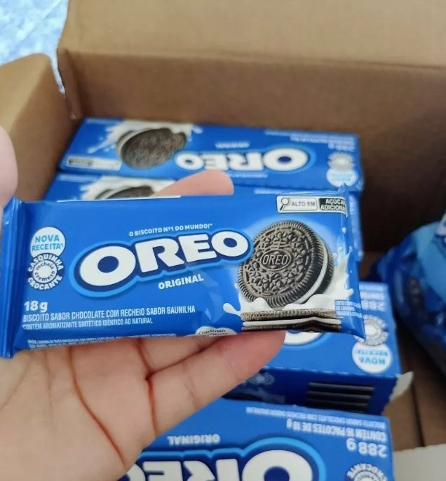 Biscoito Oreo Sabor Baunilha 18g - Display 16 Unidades
