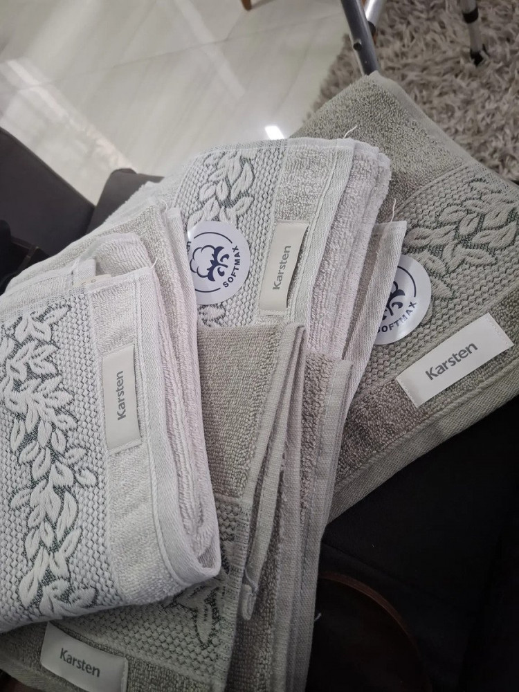 Jogo Toalhas 4 Pçs Fio Cardado 100% Algodão