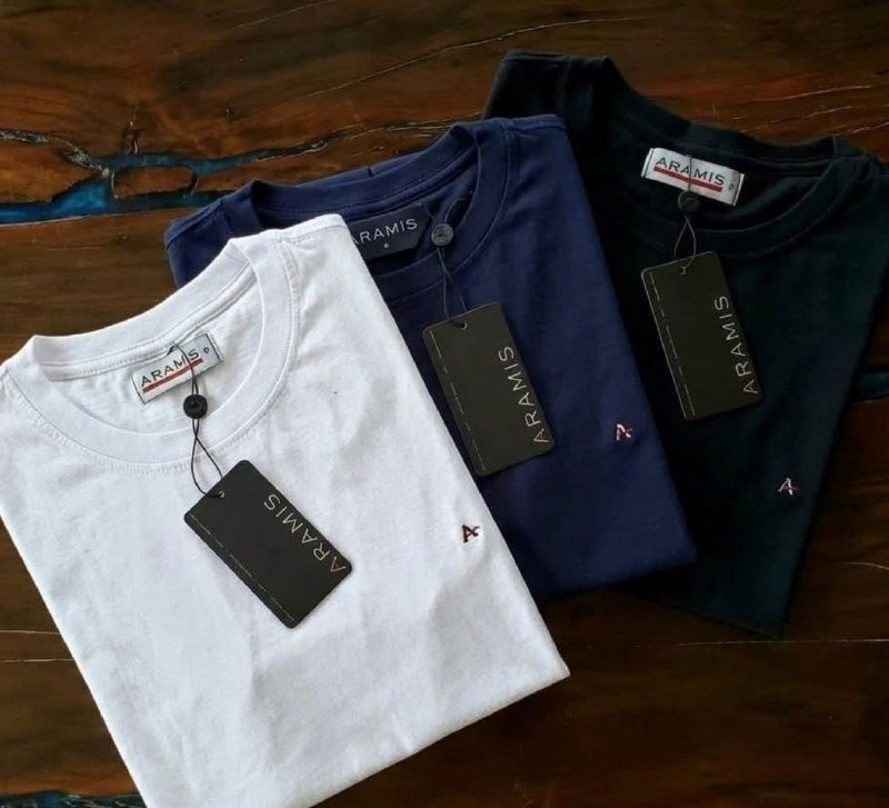 Kit 3 Camisetas Aramis Preta/branca/azul Marinho - Original