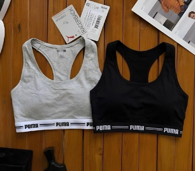 Kit com 2 Top Academia Puma Fitness Algodão